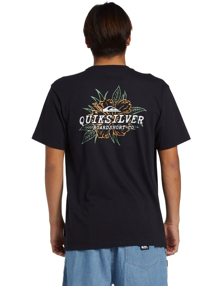 Hibiscus Short Sleeve T-Shirt in Black