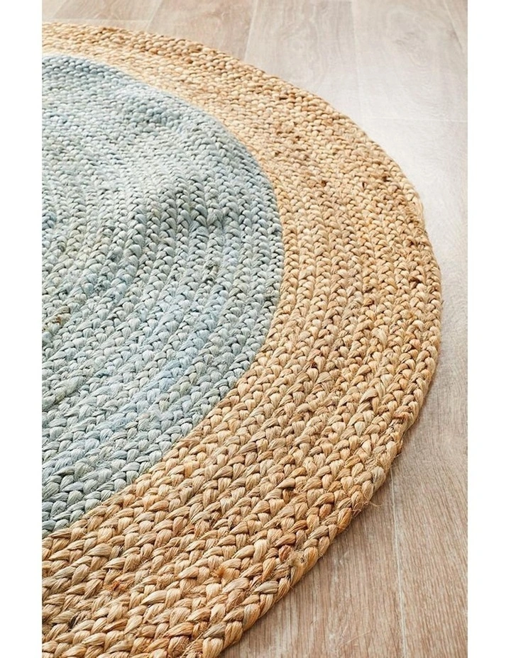 Atrium Polo Round Rug in Blue