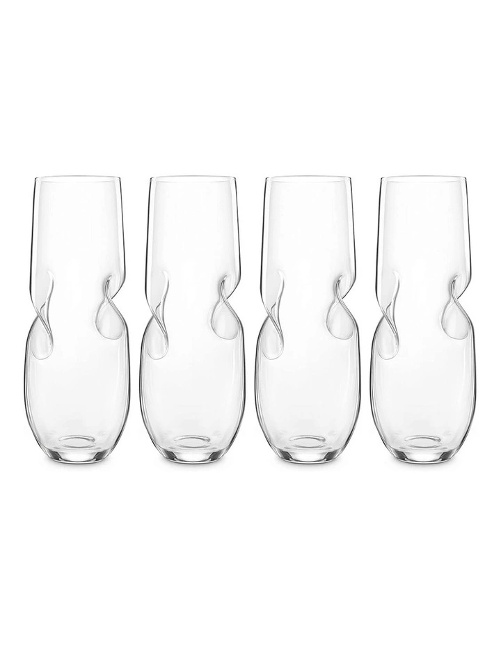 Conundrum Bubbles Sparkling/Champagne Glass 300ml 4 piece in Clear