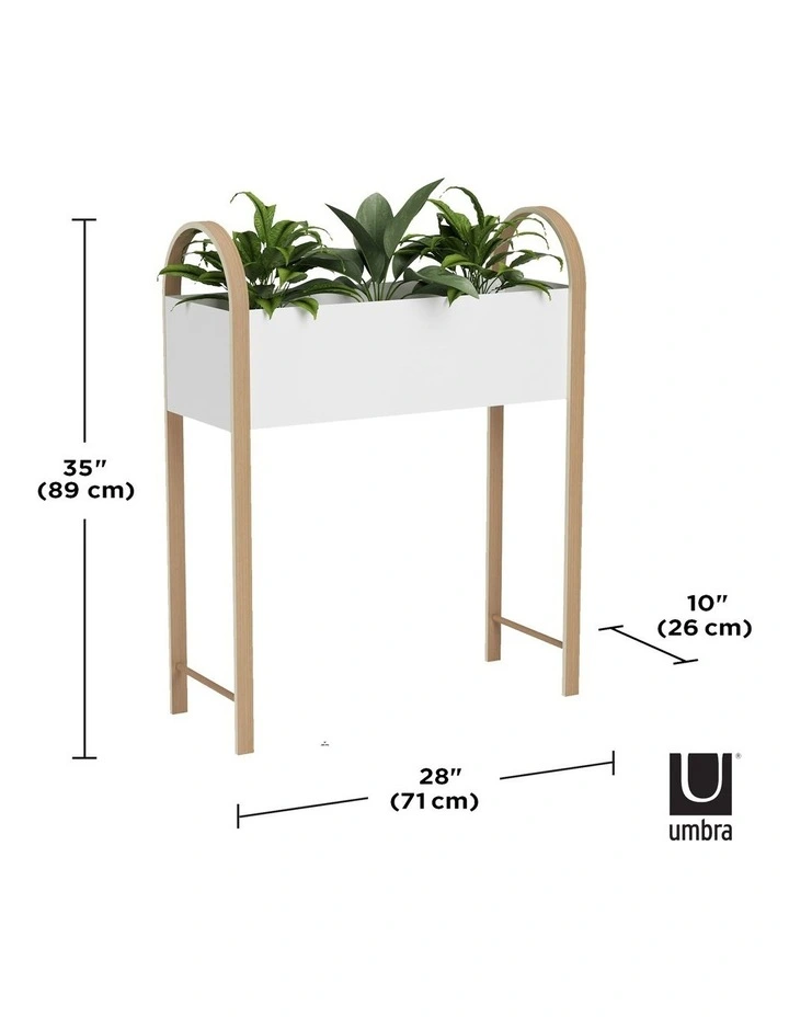 Bellwood Planter in White/Natural