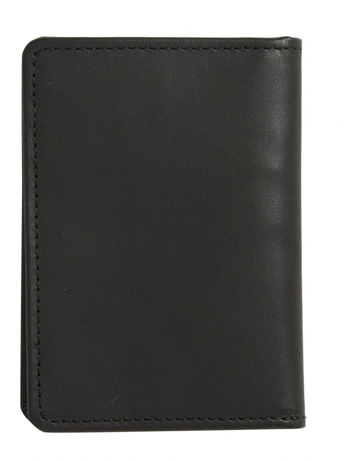 Mack Cardy Tri-Fold Wallet in Black