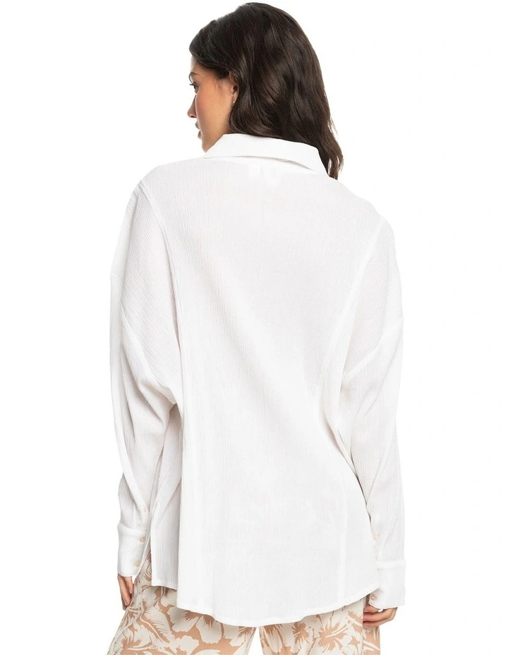 Cool Evening Long Sleeve Shirt in Bright White