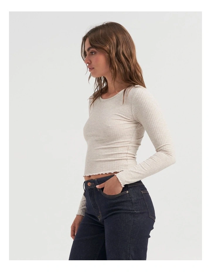 Emma Long Sleeve Top in Grey