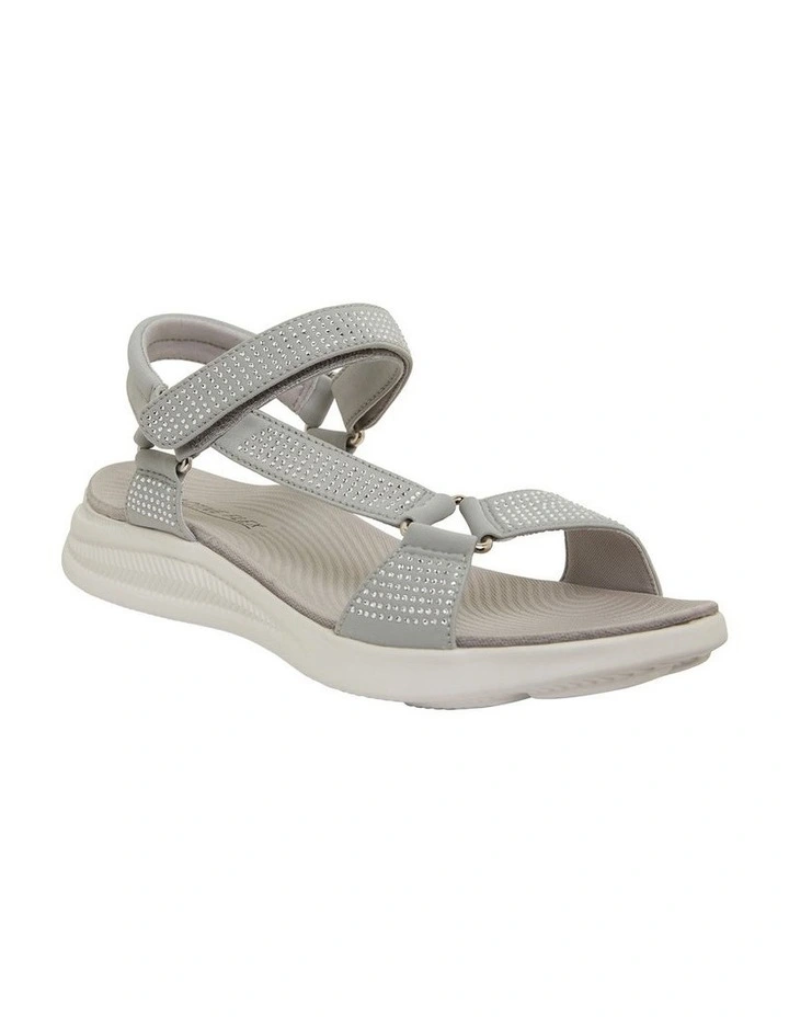 Naples Light Grey Diamante Sandals