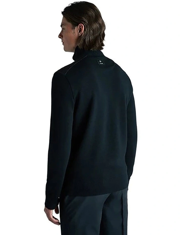 Sweater Knit Puffer in Black