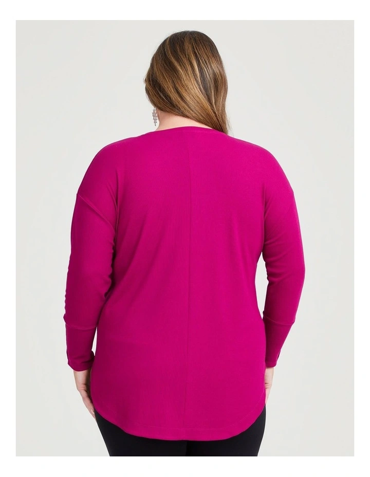 Rib Hi-lo Top in Boysenberry