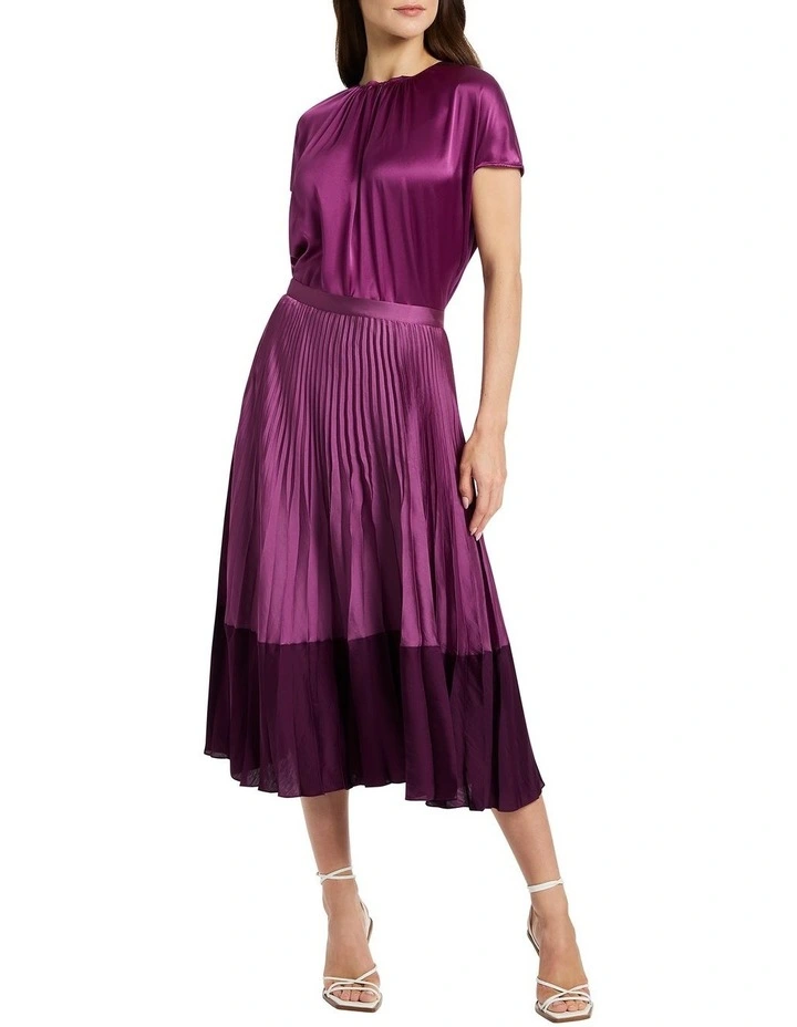 Nauru Silk Mix Tee in Acai Purple