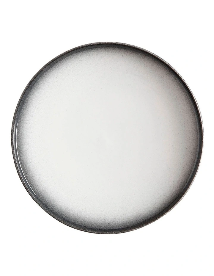 Caviar Granite High Rim Plate 21cm in Black/White