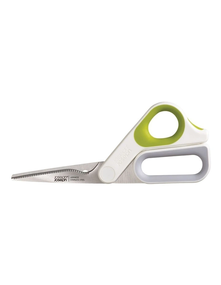 PowerGrip All Purpose Kitchen Scissors in White/Green