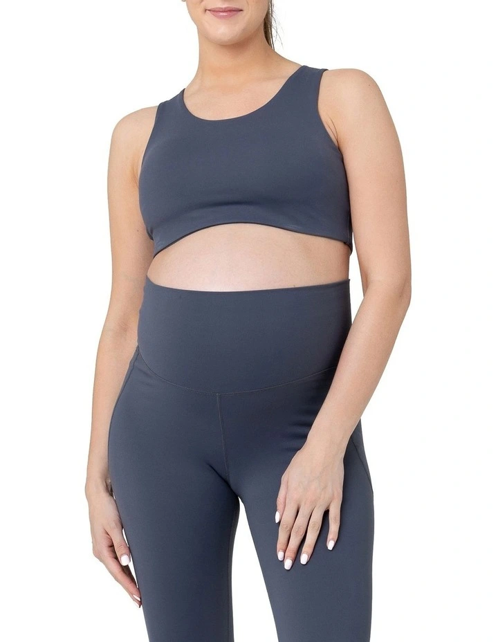 Tempo Crop Top in Blue Steel