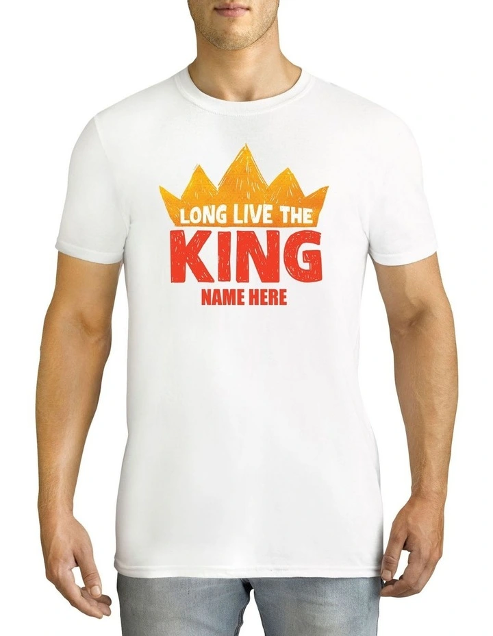 Men's Disney Long Live King Personalised Cotton T Shirt