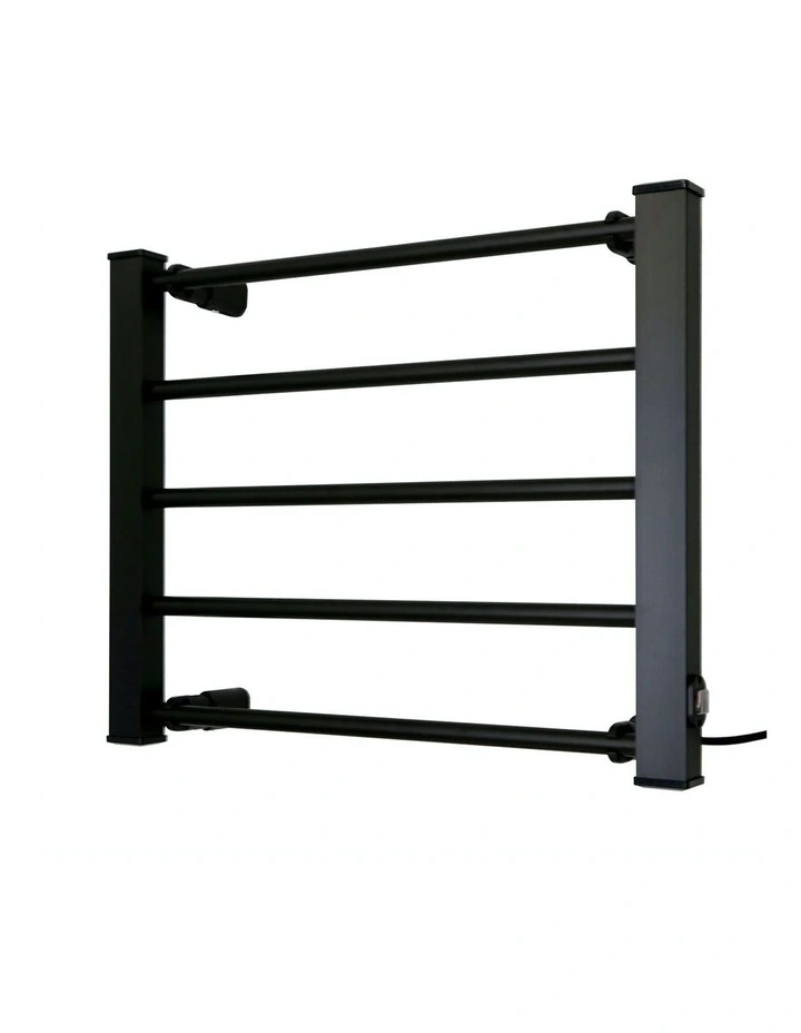 Heated Electric Towel 5-Rack in Black