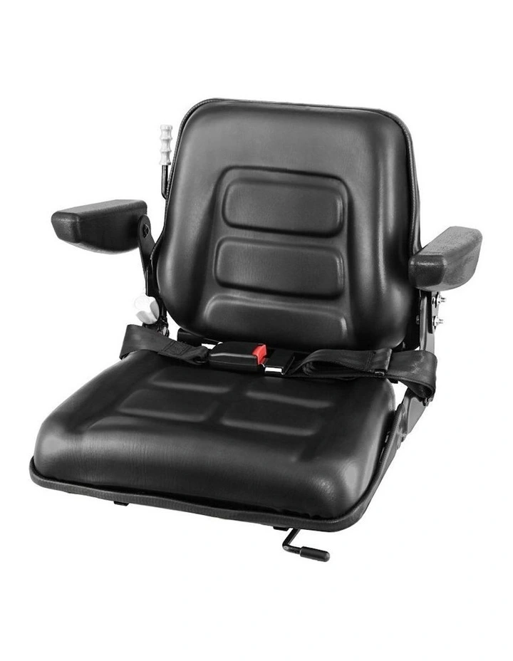Tractor Seat with Armrest in Black