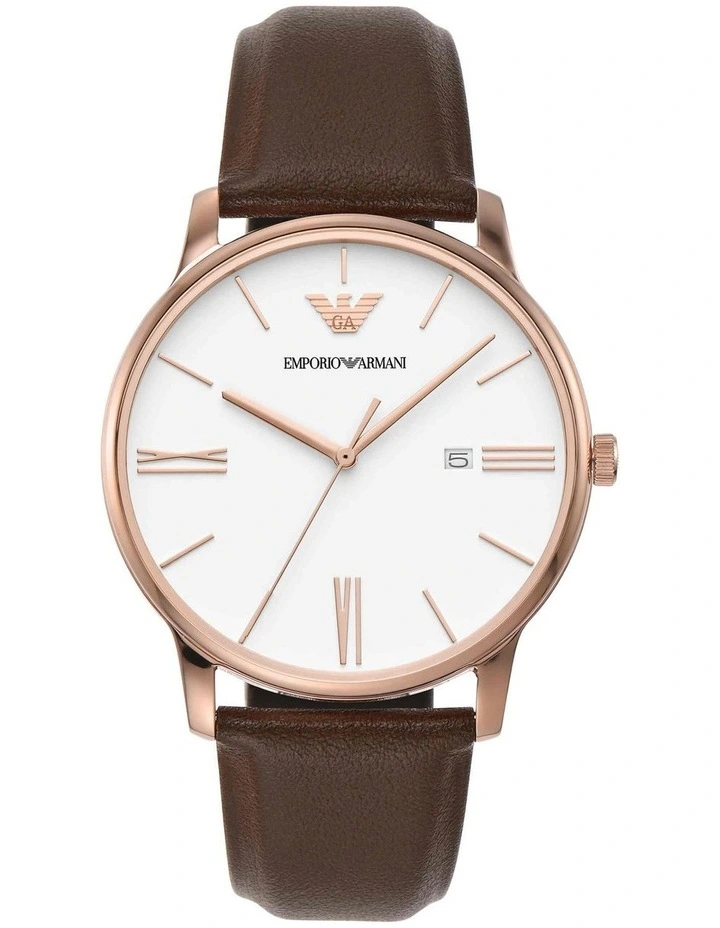 Stainless Steel AR11572 Analogue Watch in Brown