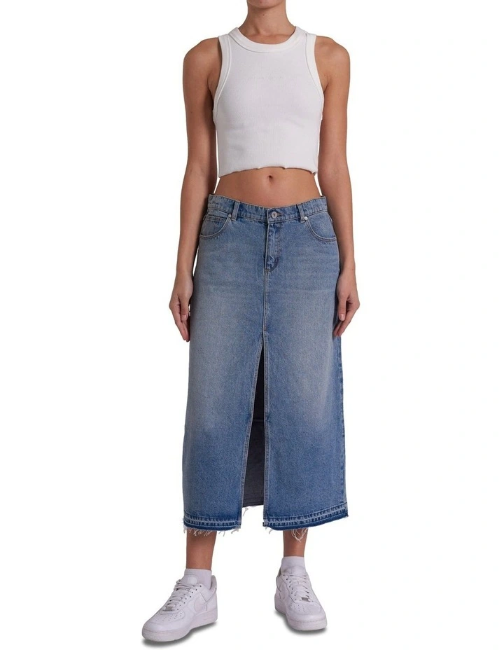 99 Maxi Skirt Lula in Mid Vintage Blue