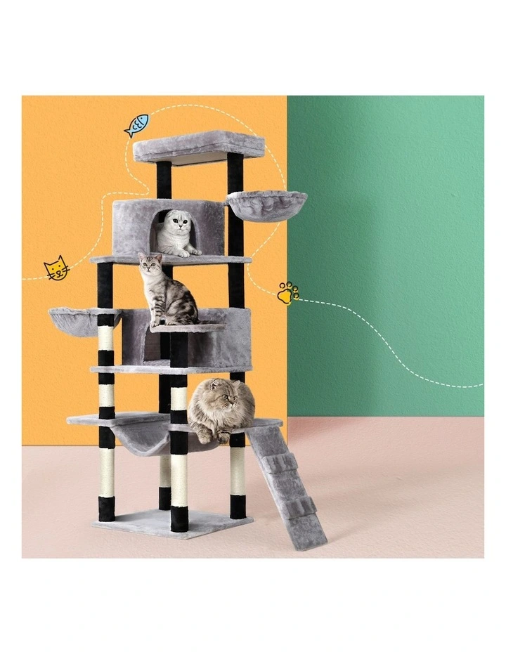 Cat Tree Tower 161cm in Grey