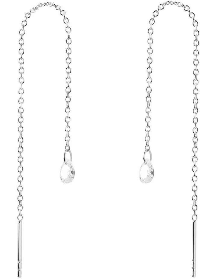 Waterfall Drop Earrings in Silver