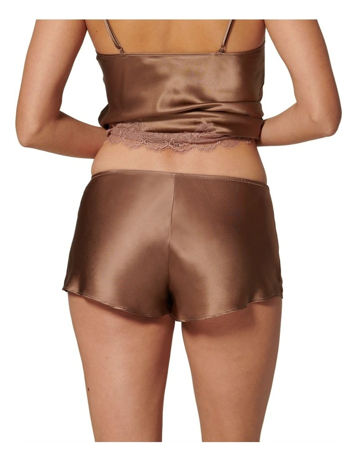 Dream Silk Night Shorts in Macchiato