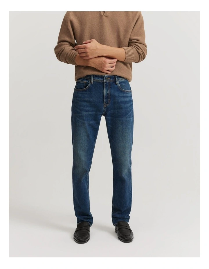 Standard Fit Denim Jean in Dark Indigo