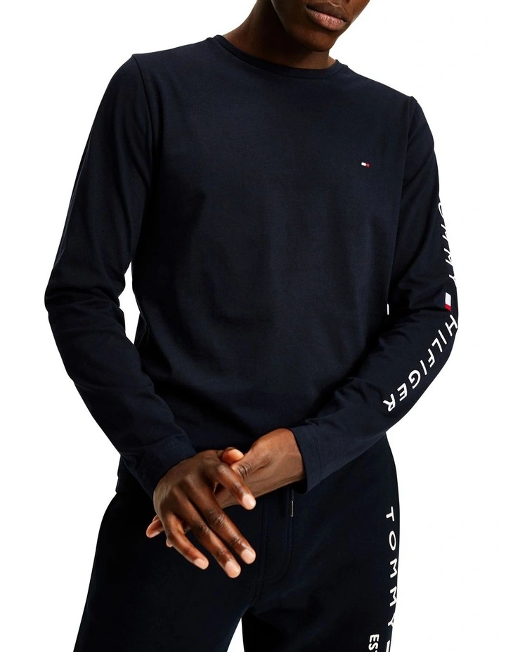 Logo Long Sleeve T-Shirt in Blue