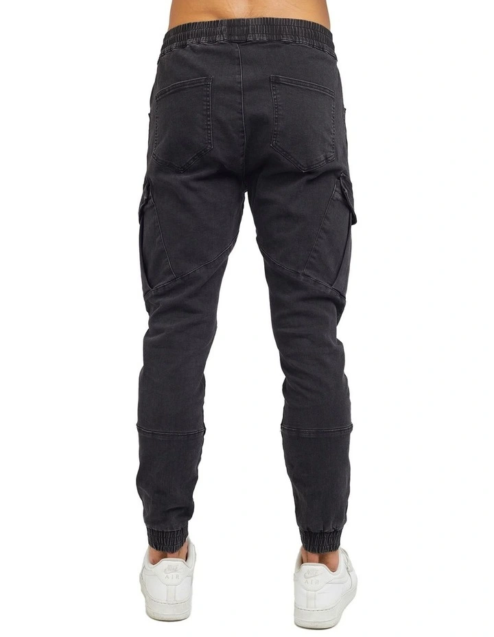 Defense Cargo Pant Washed Black
