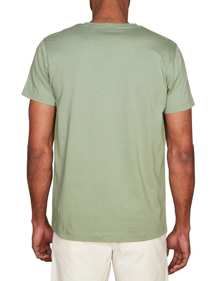 Archive Shield Embroidered T-shirt in Kalamata Green