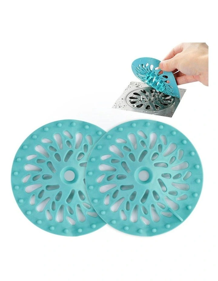 Silicone Drain Cover 2 Piece in Aqua