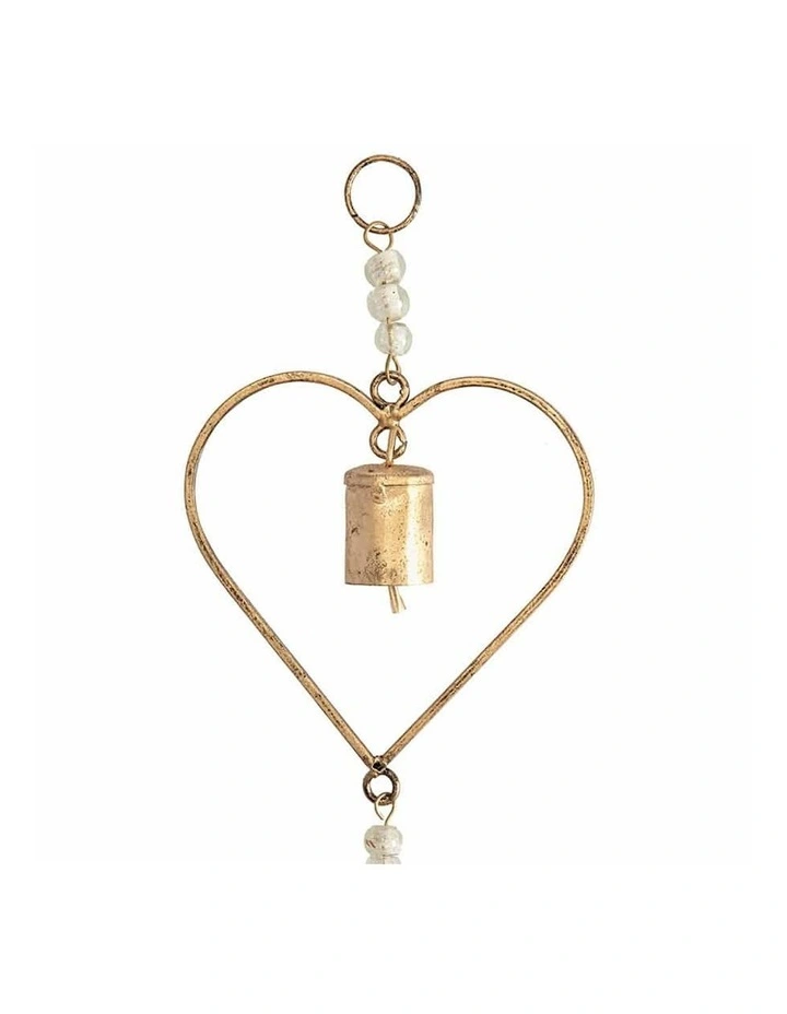 Handcrafted Hearts Door Chime in Rust