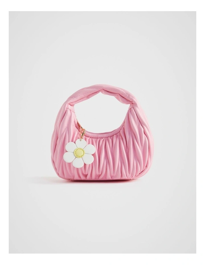 Quilted Hobo Bag in Candy Pink