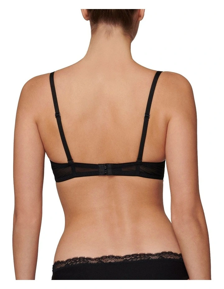 Exotica Triangle Push Up Bra in Black