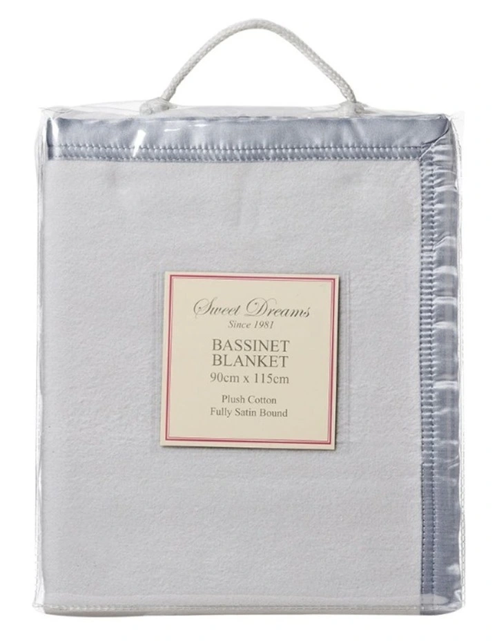 Bassinet Cotton Fleece Blanket in Grey
