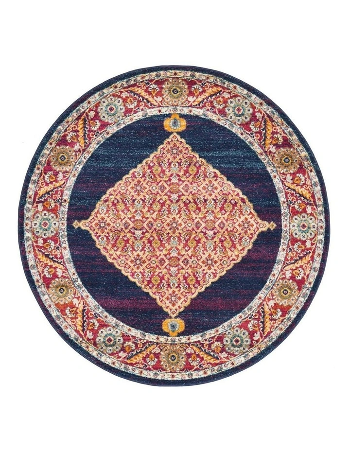 Century 966 Royal Blue Round Rug