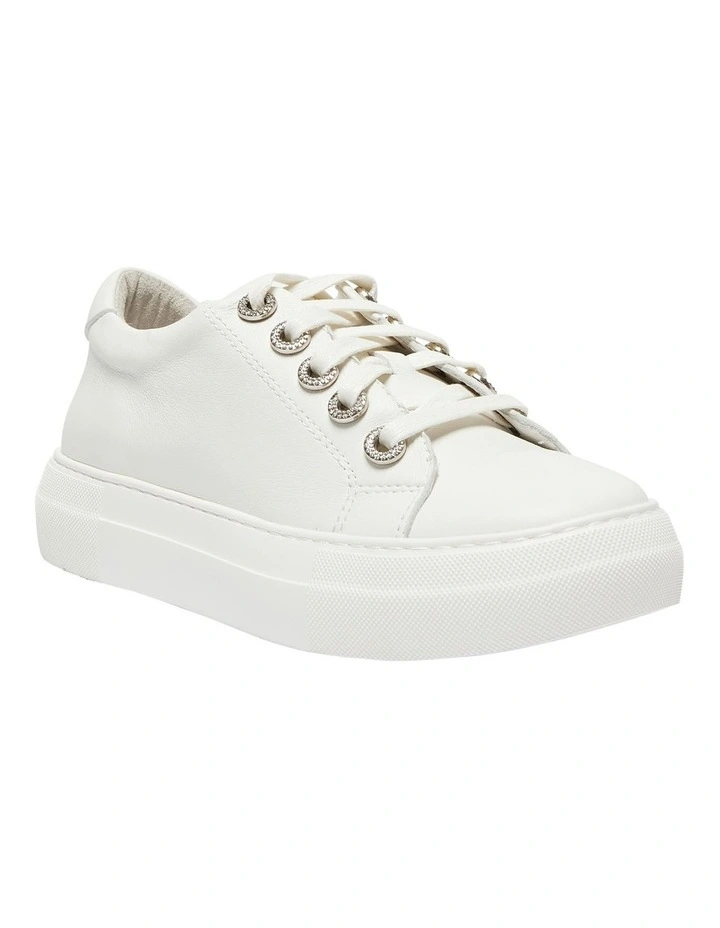 Prisila Leather Sneakers in White