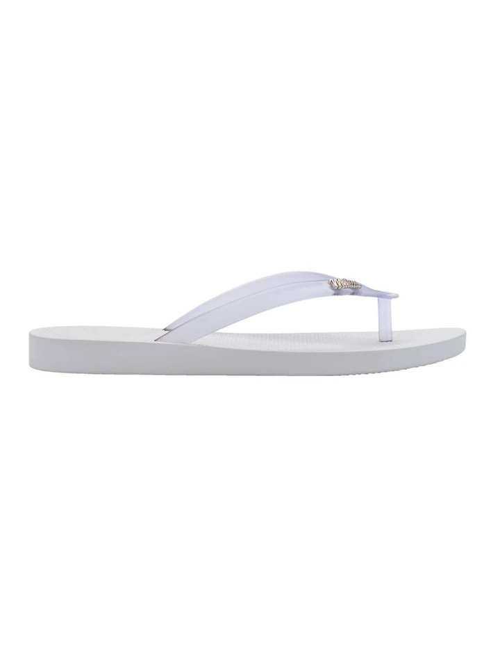 Melissa Sun Venice Flip Flop in White Clear