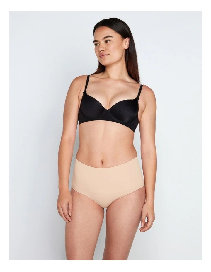 Medium Control Waisted Brief in Caramel