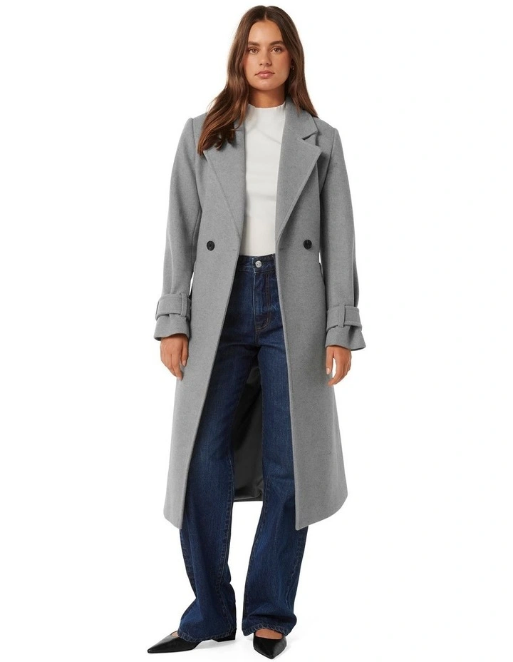 Bella Wrap Coat in Grey
