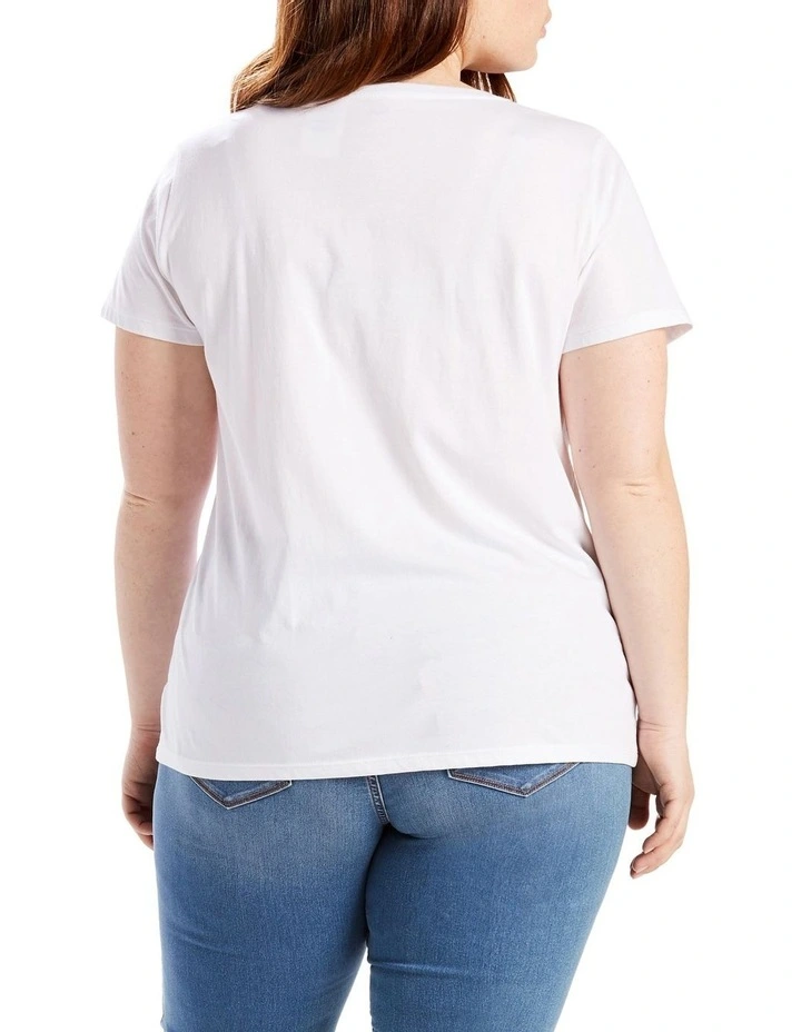 Perfect Logo Curve Tee in White
