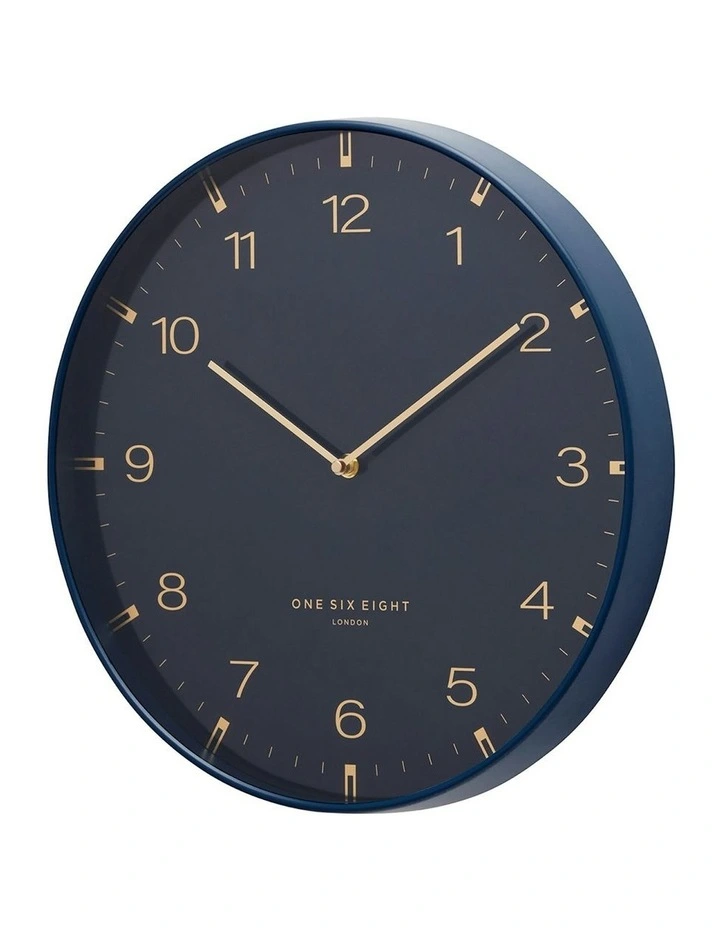Sienna Wall Clock 40cm in Ocean Blue