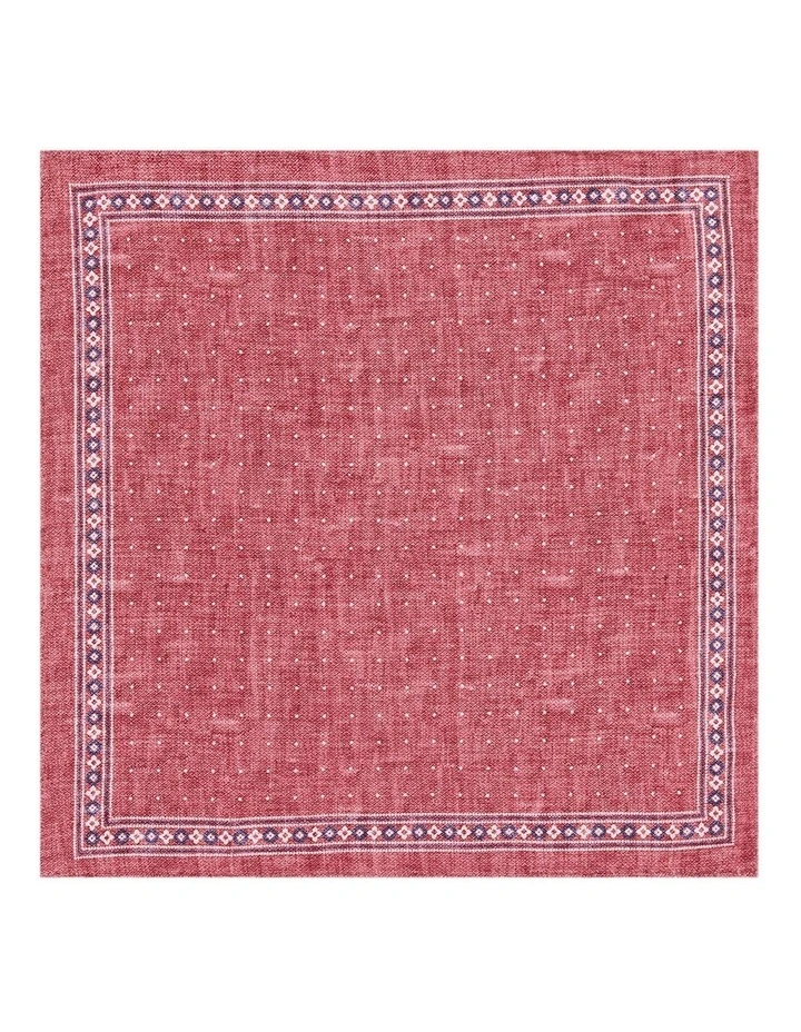 Galli Pocket Square in Red Melange