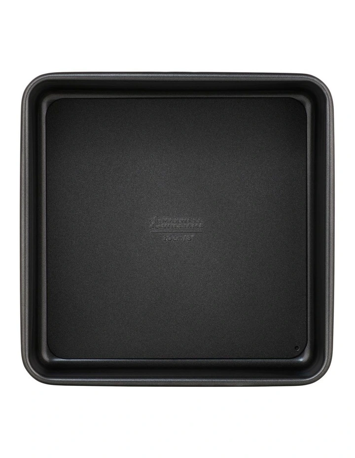 BakerMaker Non-Stick Loose Base Square Cake Pan 20cm in Black