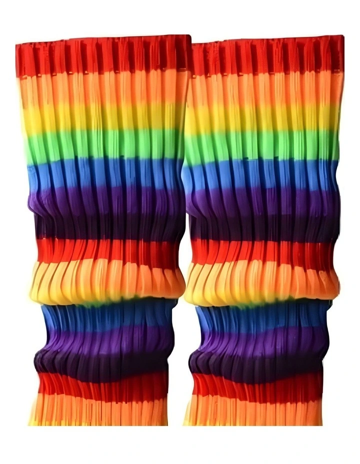 1 Pair Rainbow Leg Warmers in Multi
