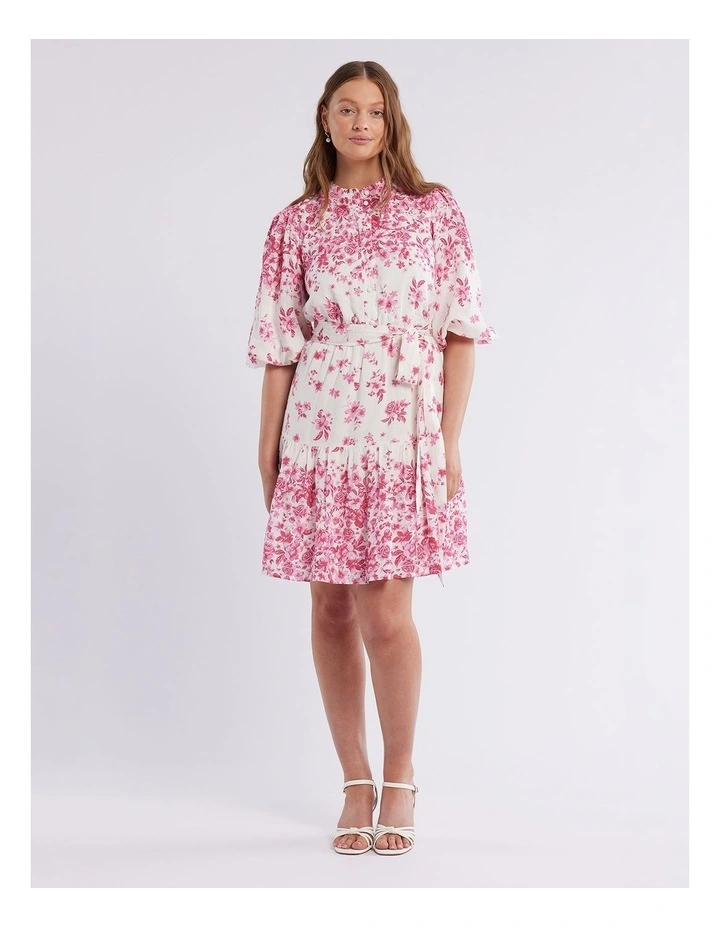 Dolce Petal Dress in Ivory/Pink