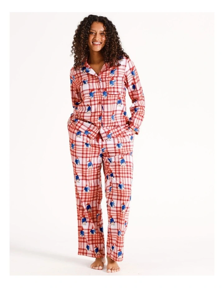 Flannelette Pyjama Set in Scarlet Check