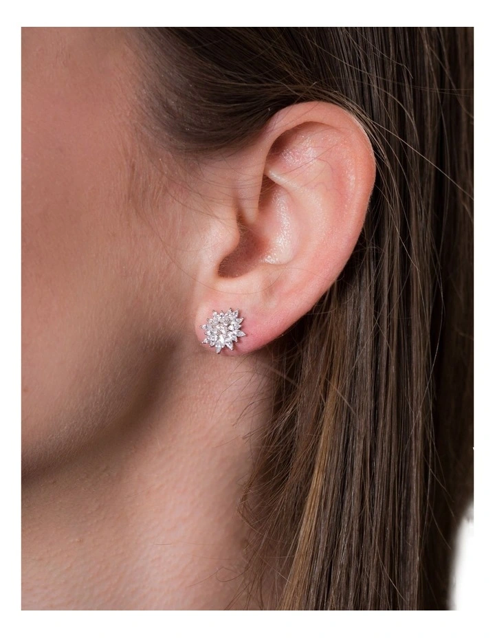 Pistachio Pompom Silver Earring