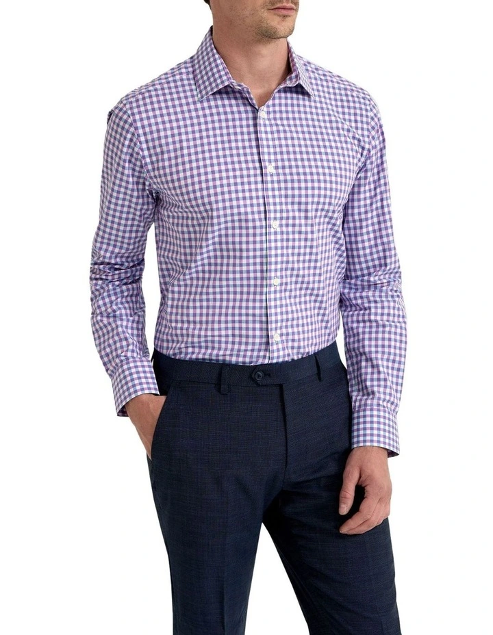 Beckton Check Shirt in Lilac