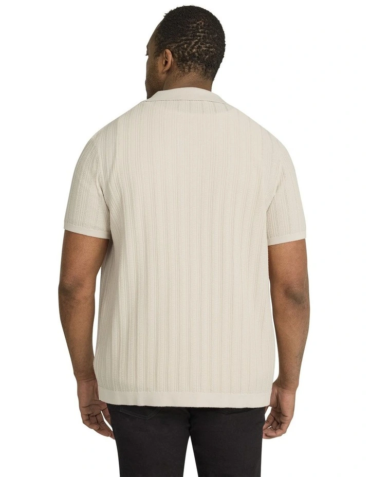 Thomas Knit Shirt in Stone