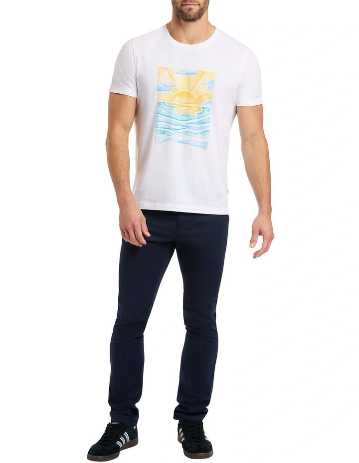 The King's Beach Tee in White