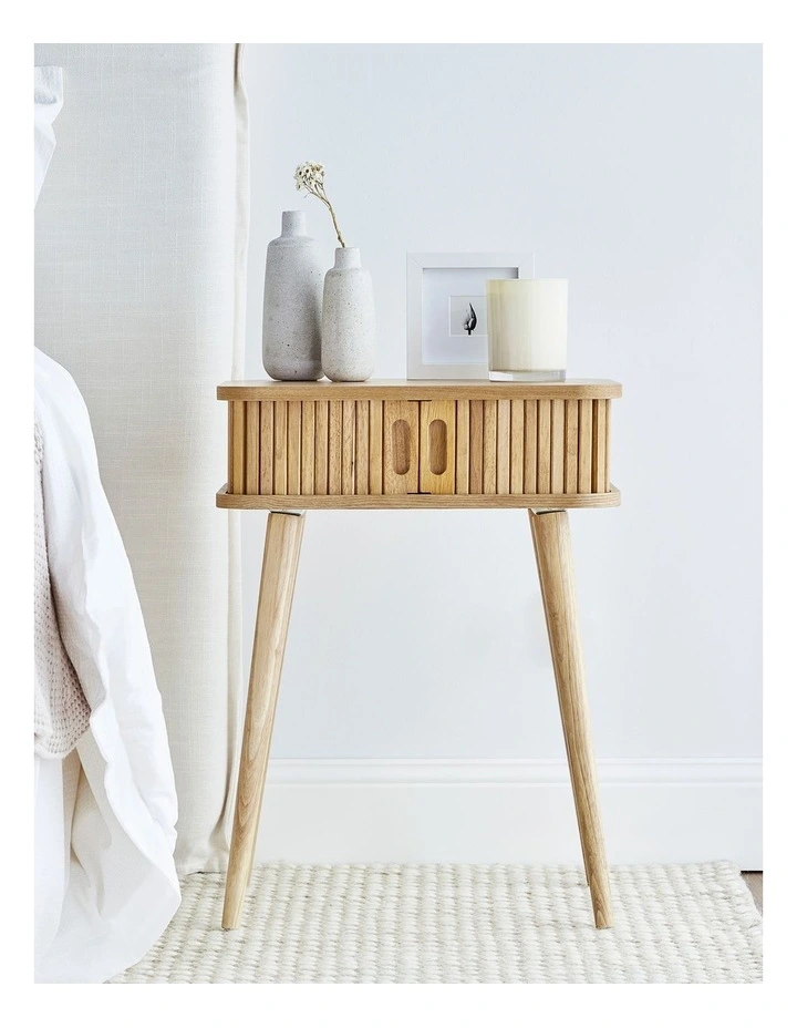 Curve Bedside Table in Natural