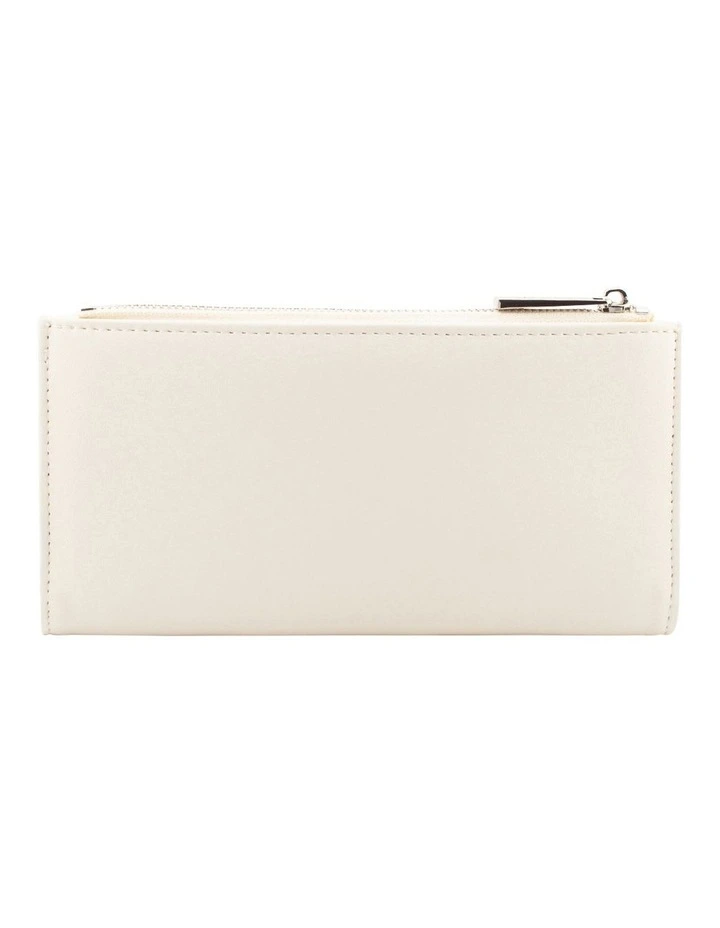 Amy Asymmetrical Long Wallet in Cream
