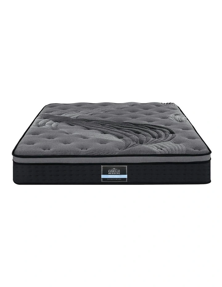 Alanya Bamboo Euro Top Pocket Spring Double Size Mattress 34cm in Grey